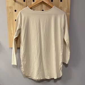 J Jill Cream Long Sleeve Women's Top